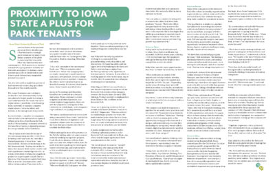 Proximity to Iowa State a Plus for Park Tenants
